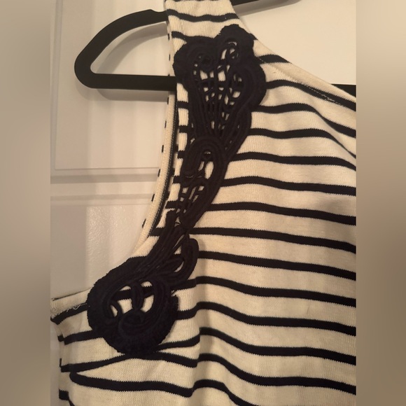 Banana Republic Navy and Cream Striped Knit Tank Top Size Large - Brand New! - Picture 4 of 6